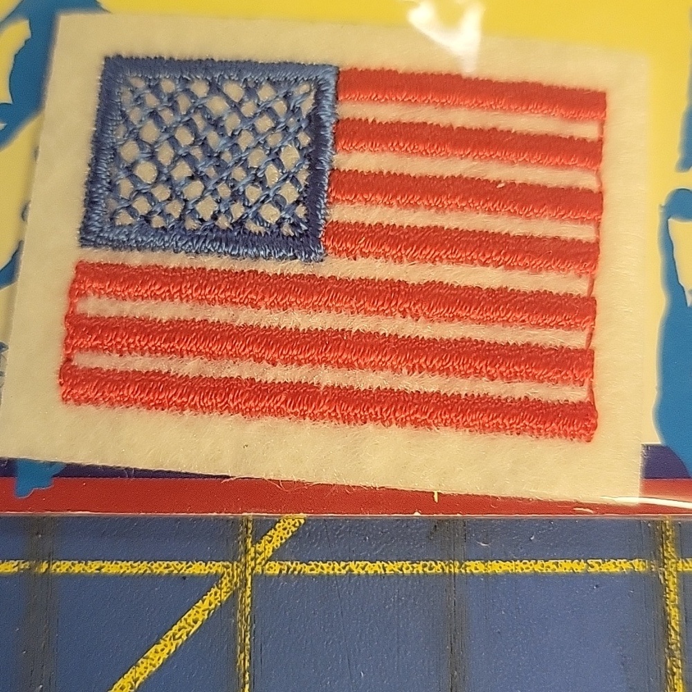 American Flag Embroidered 1.5" Iron On Patch New
